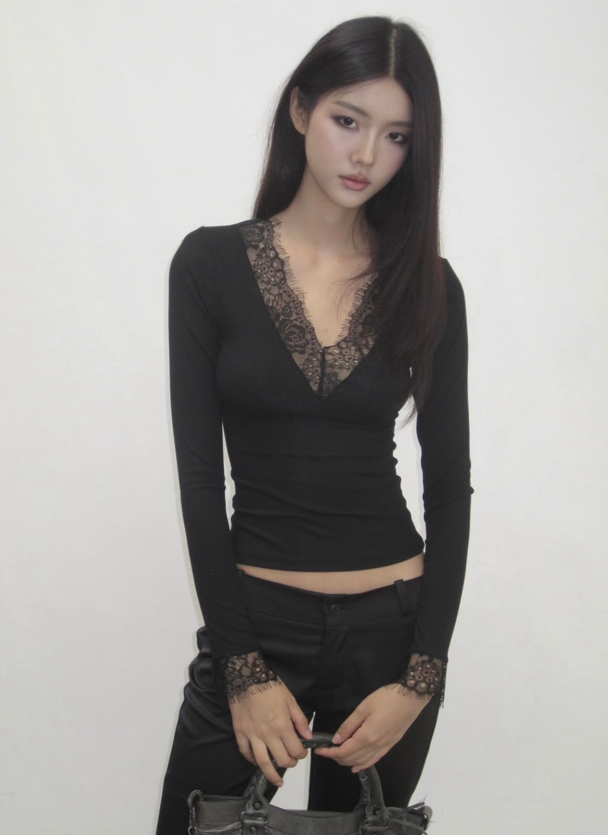 JyA1192 TOP ( White & Black )