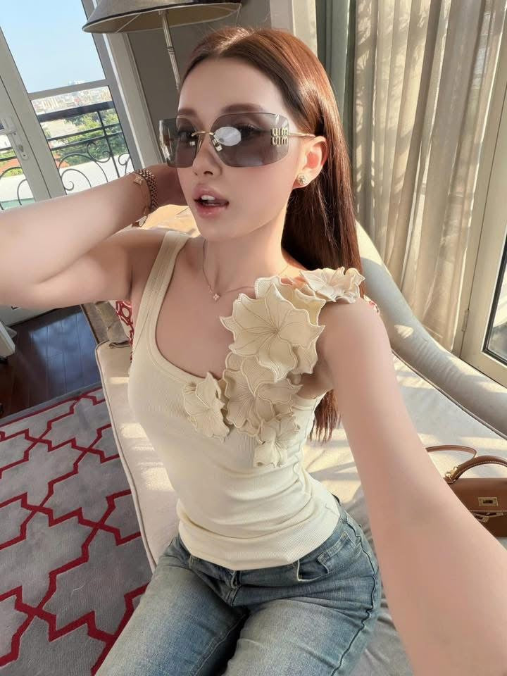 KJ505 TANKTOP Freesz ( White/Cream )