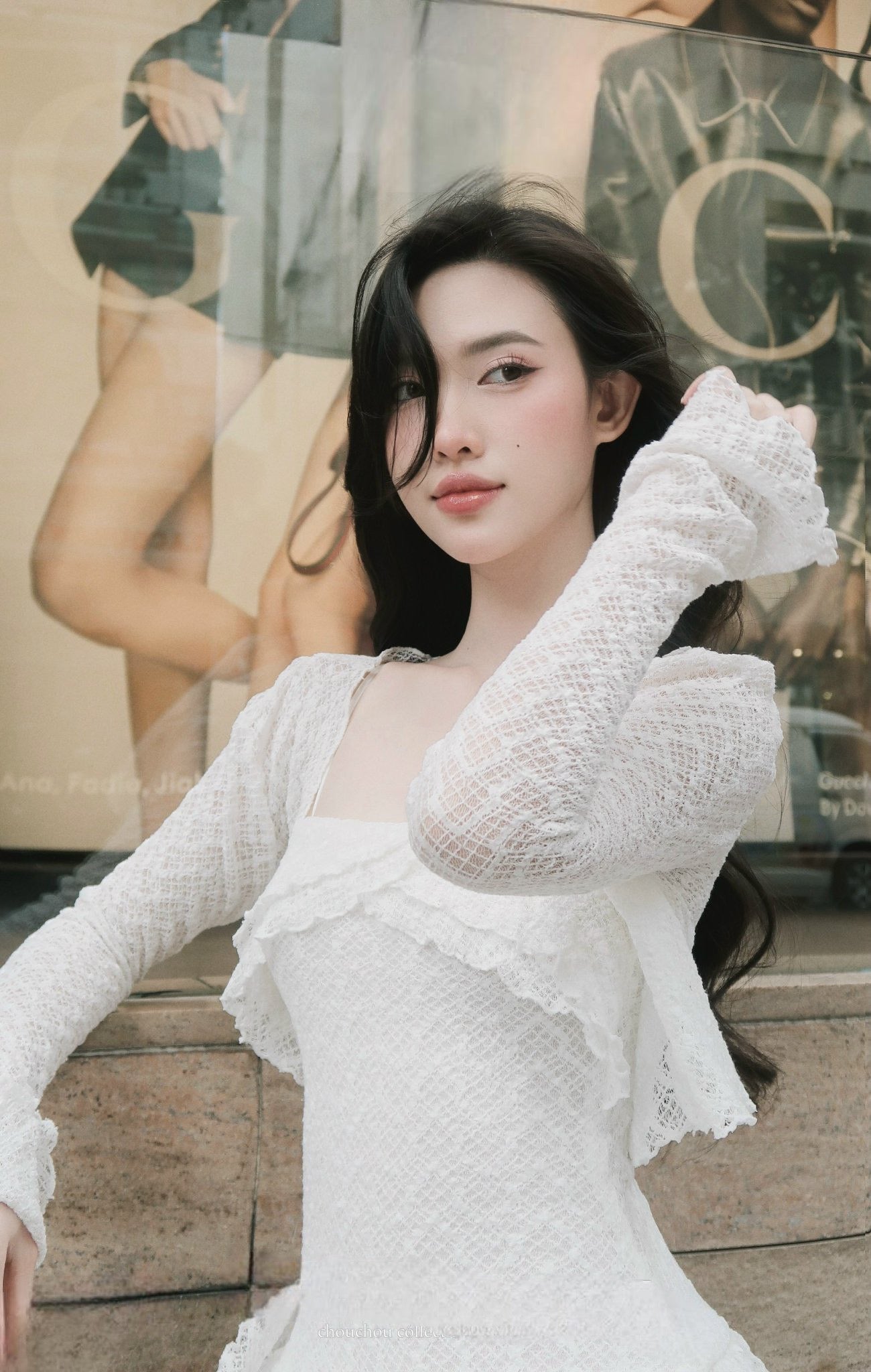 C01 Set Dress + cadigan