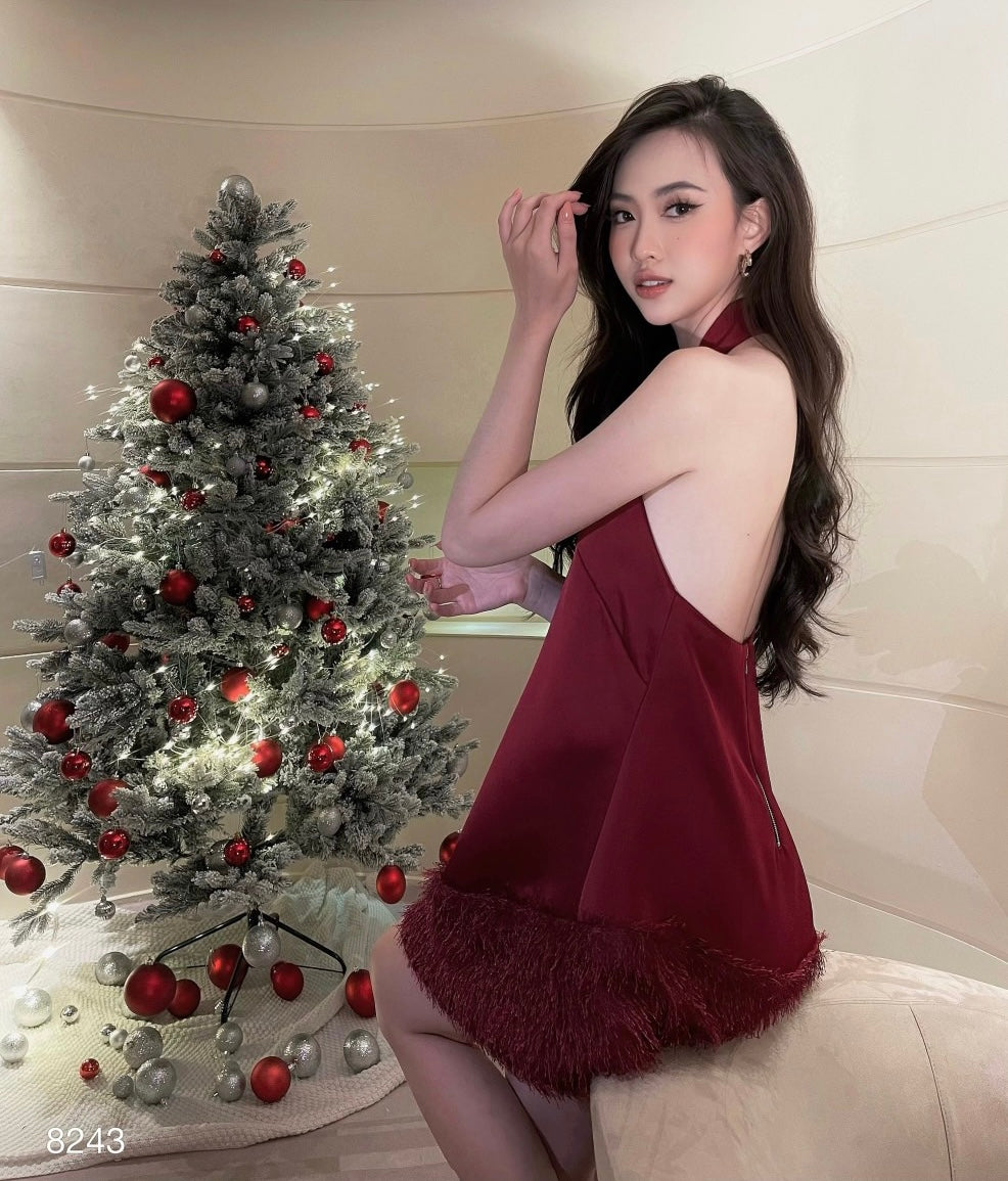 Red Fur Dress