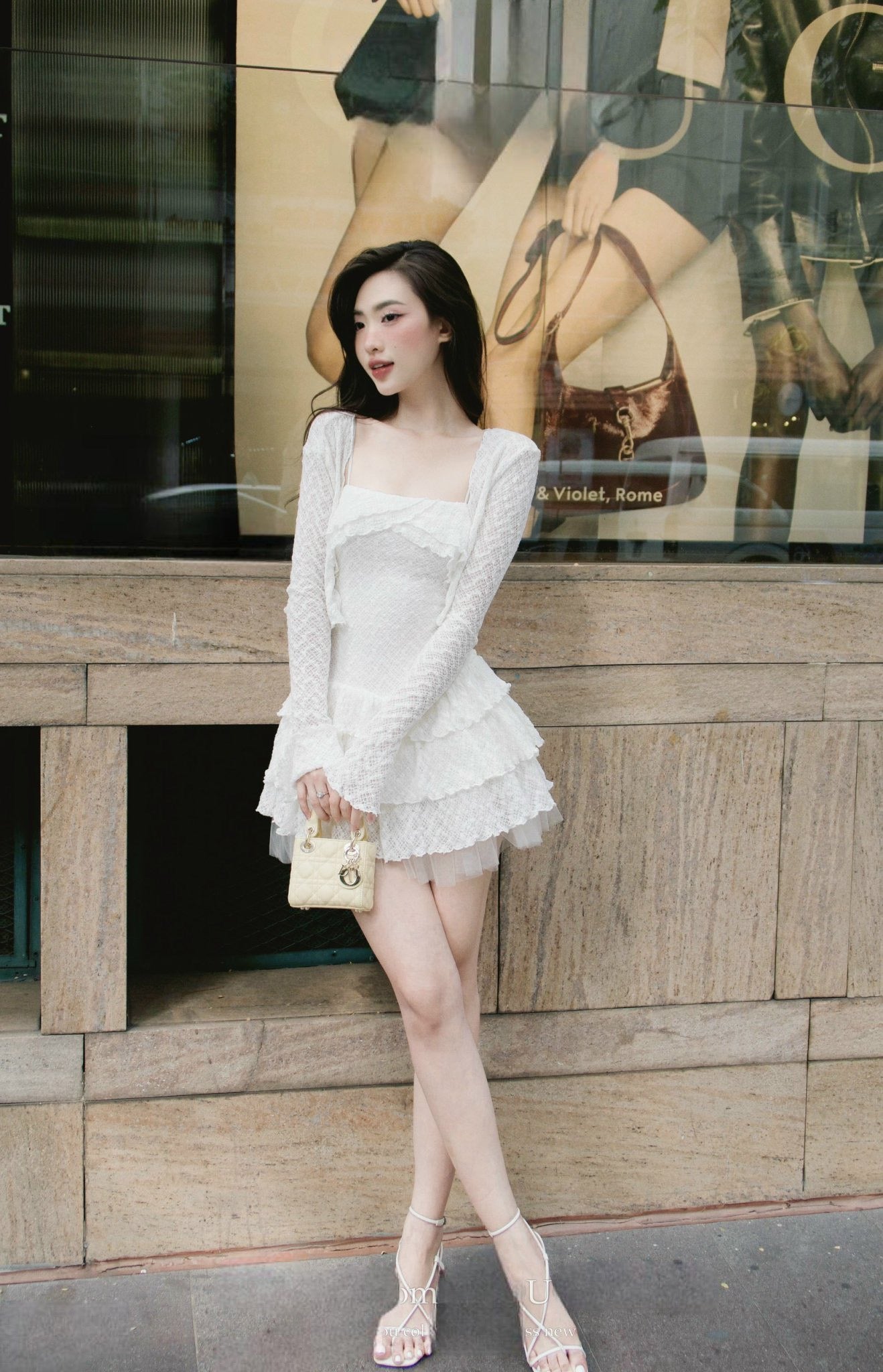 C01 Set Dress + cadigan