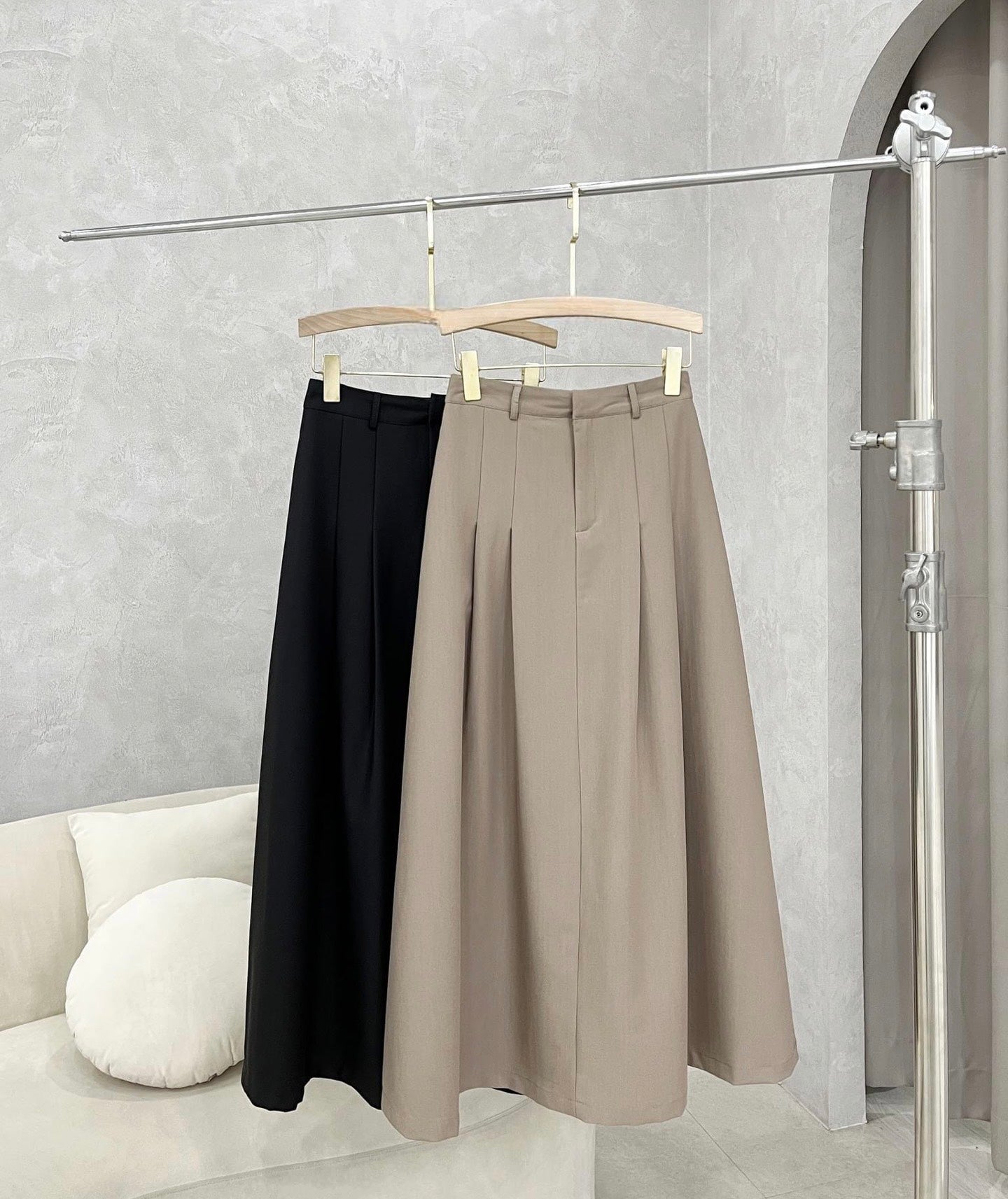 Pleated Skirt Casual High Waist