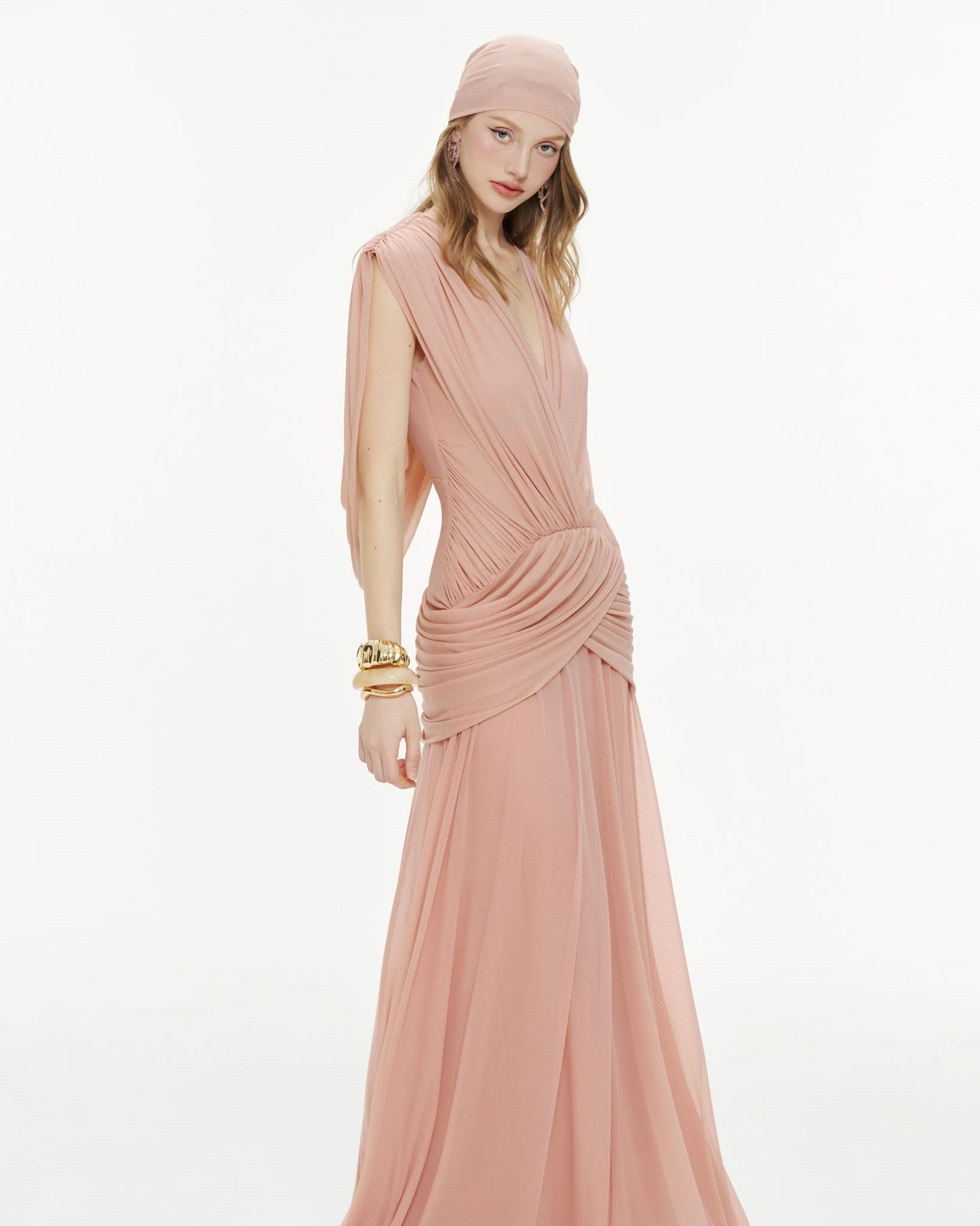 A MAXI DRESS P704 ( BLUE , BLUSH PINK )