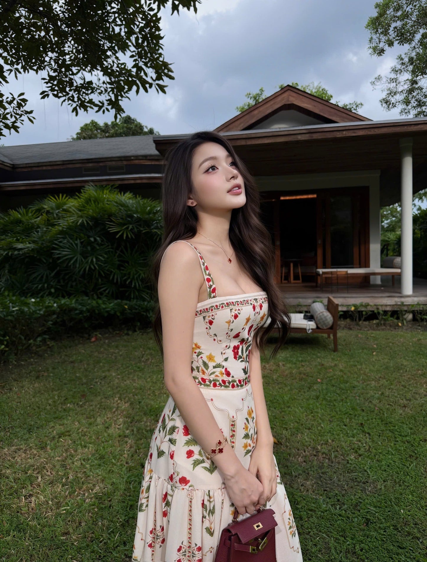 Foulard Floral Print Dress 01