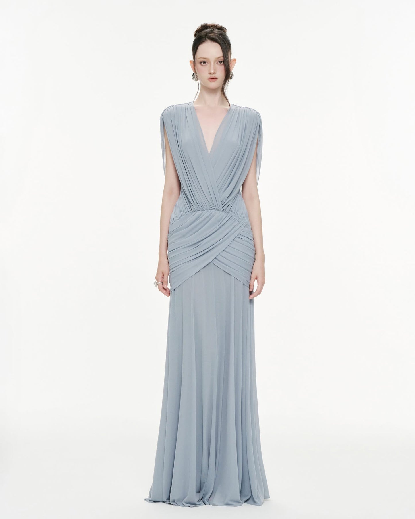 A MAXI DRESS P704 ( BLUE , BLUSH PINK )