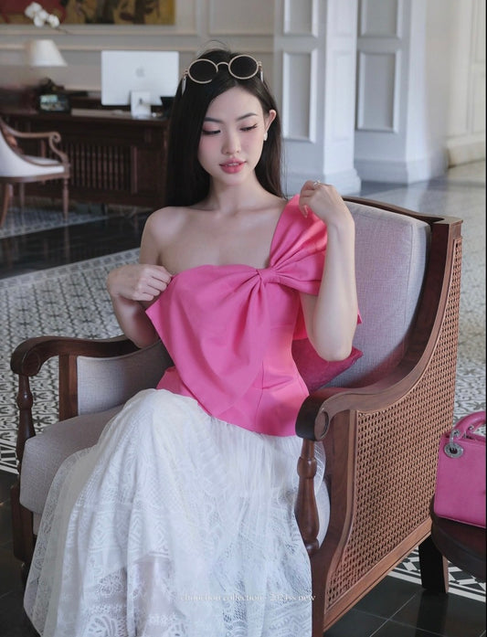 Pinky Bowbie Top