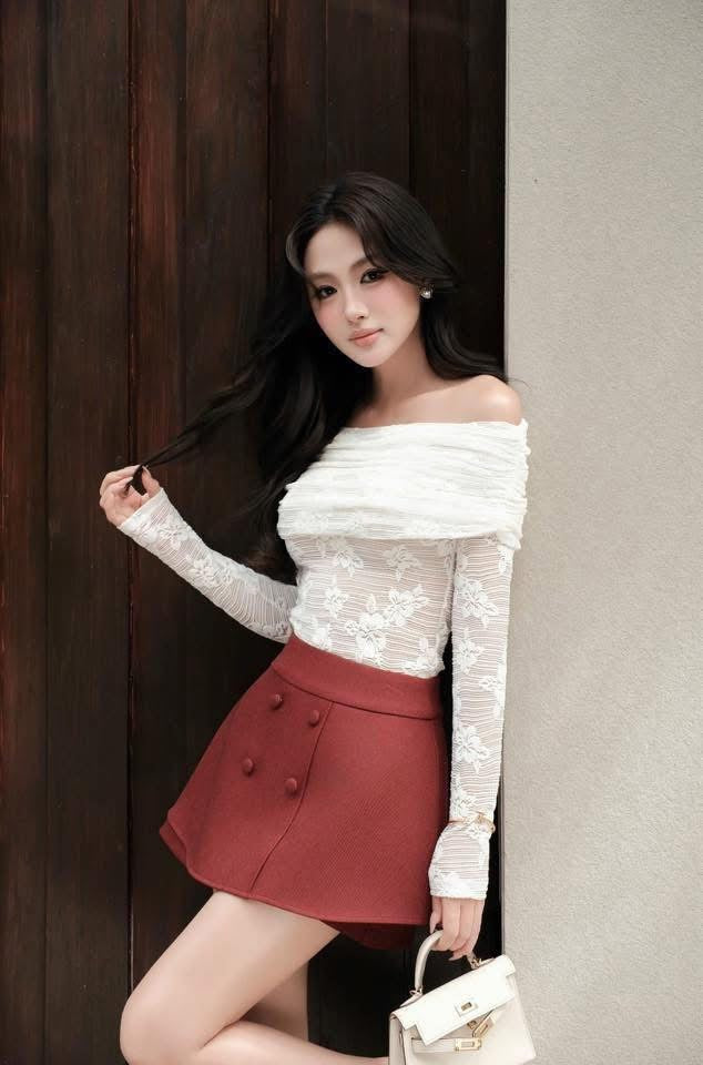 Long-sleeve top ( Black white ) P16