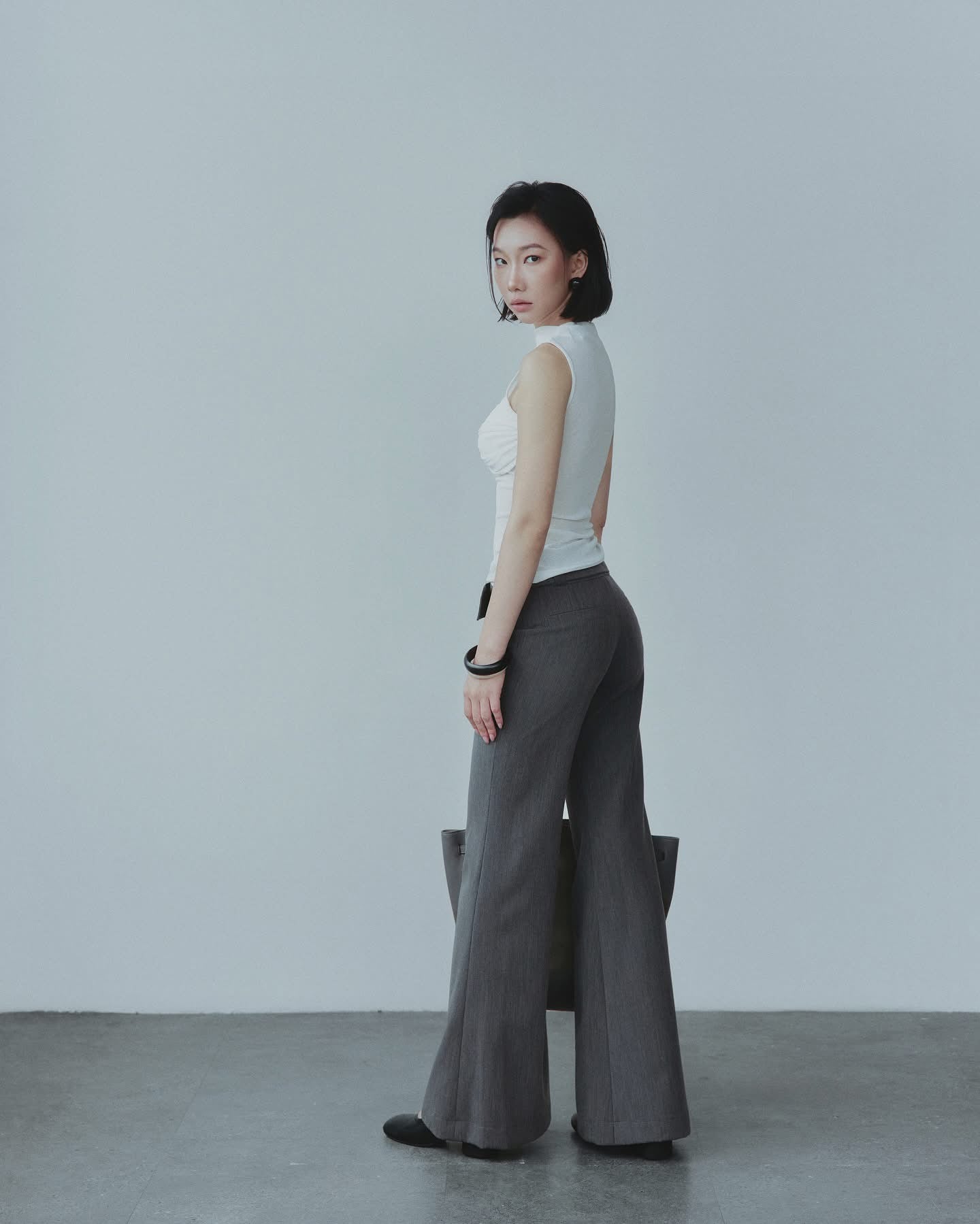 JyA1191 TOP ( White & Grey )