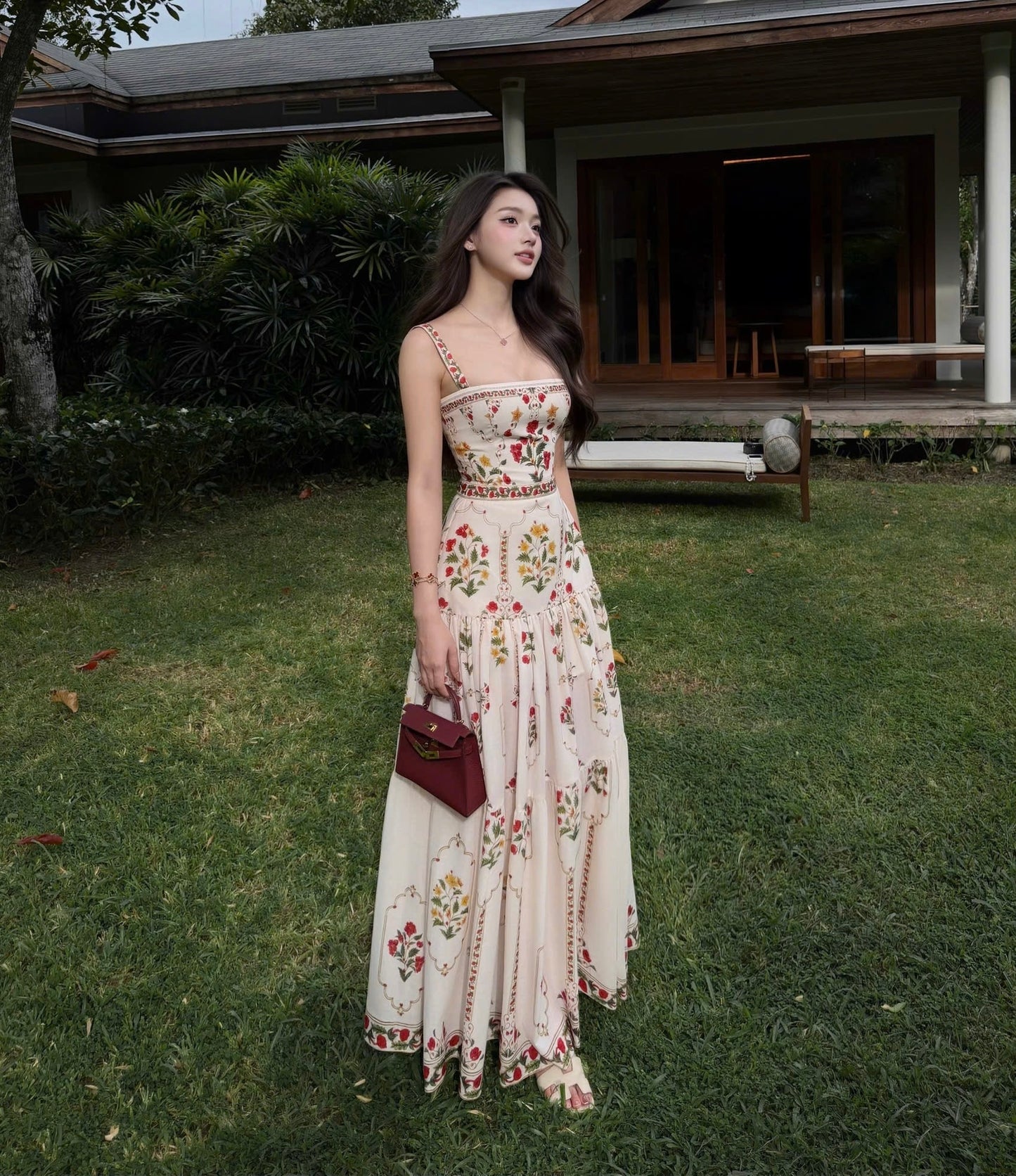 Foulard Floral Print Dress 01