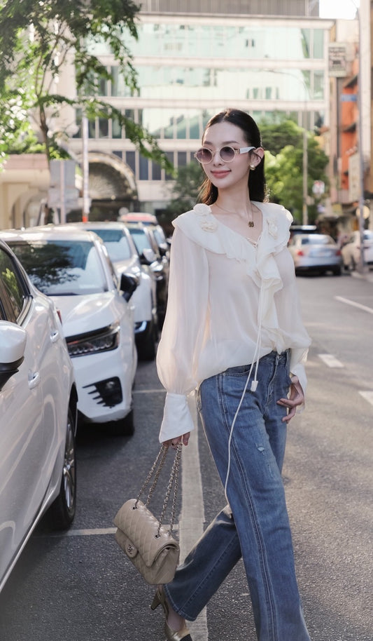 Eww Rose Cream Top