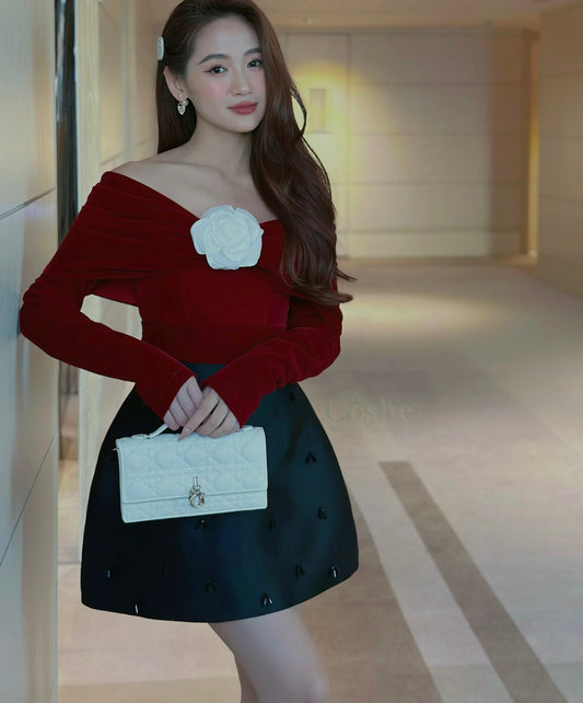 Red Wine Rose Set