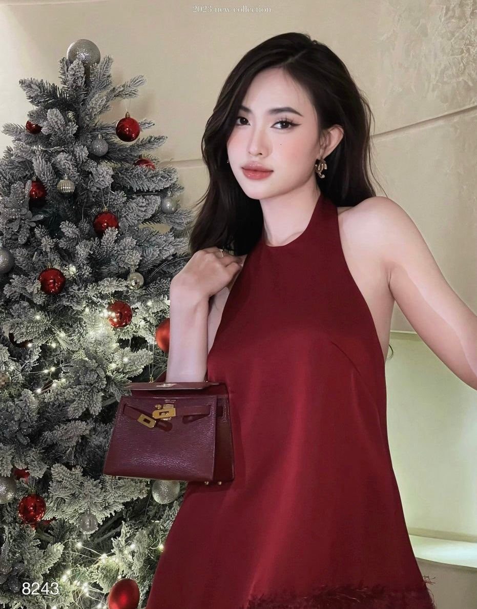Red Fur Dress
