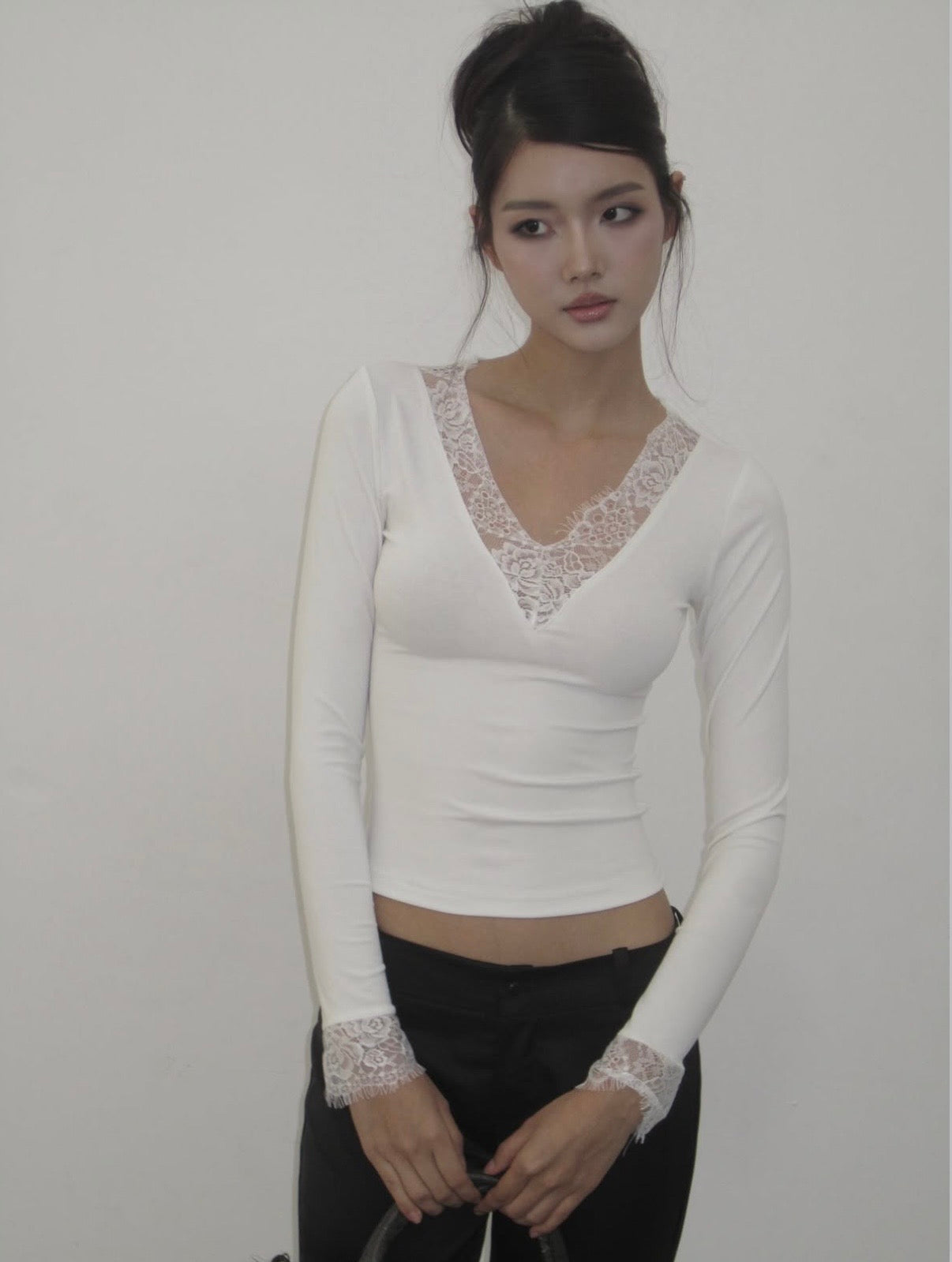 JyA1192 TOP ( White & Black )